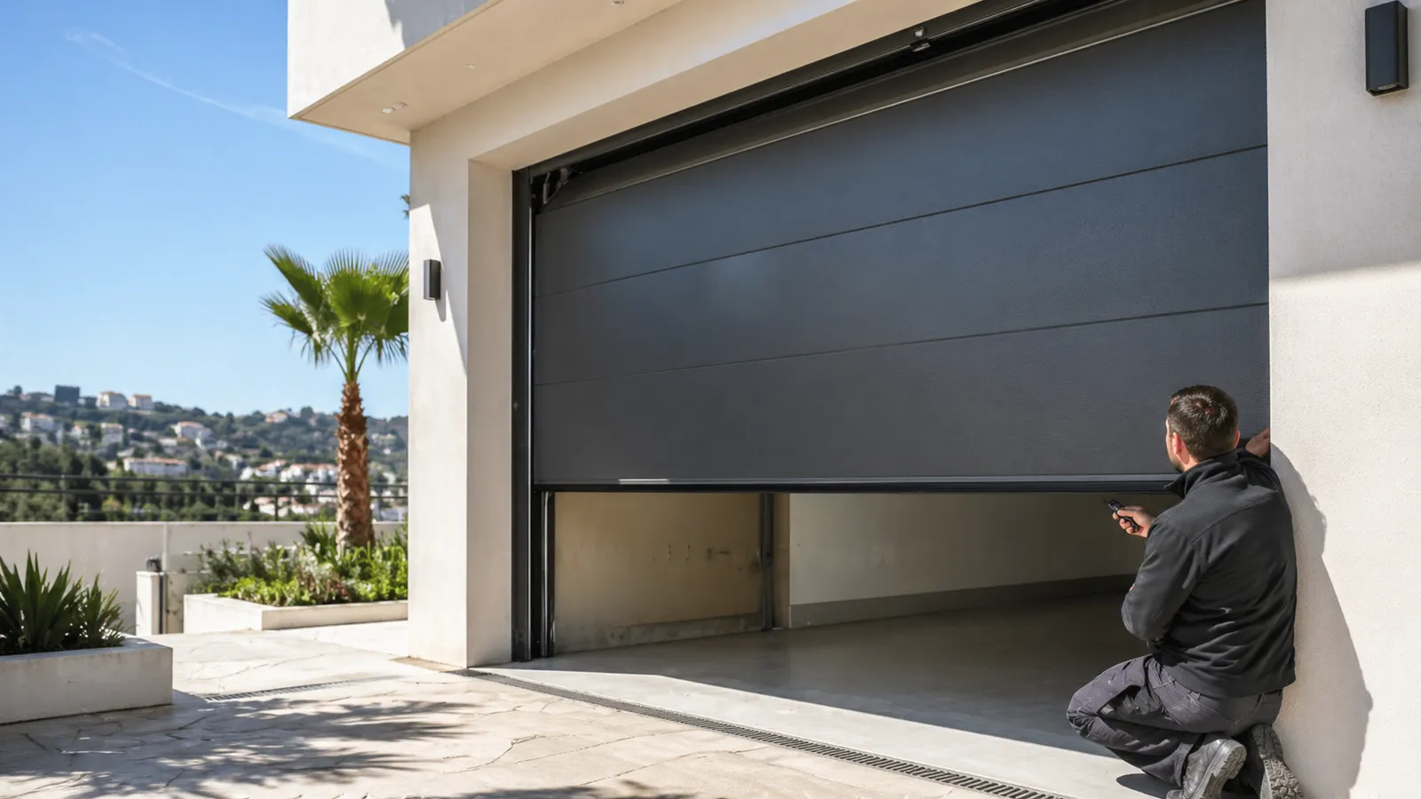 Instalación de puertas automáticas y automatismos de garaje en Málaga con sistemas de apertura motorizada y fabricación a medida.